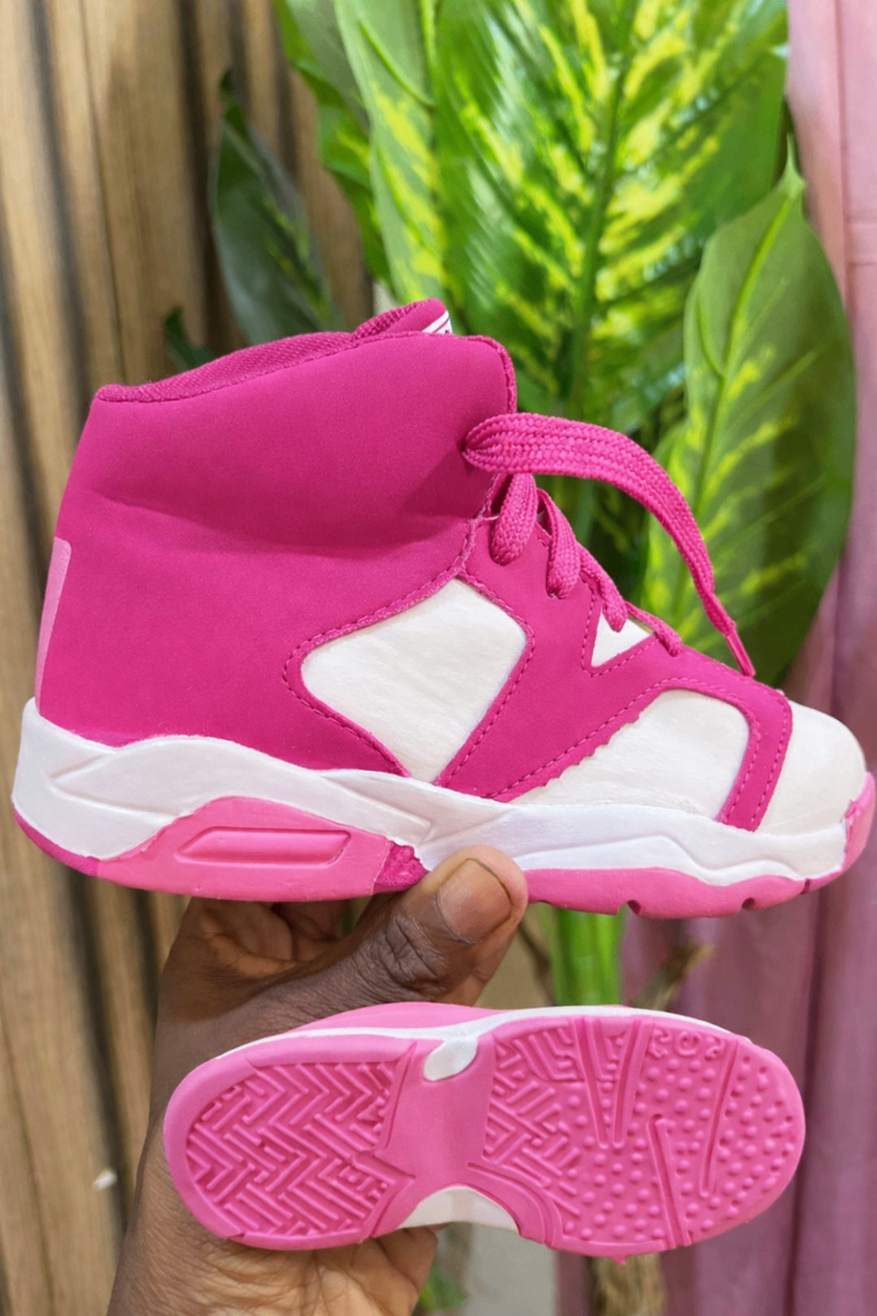 Baskets rose blanc 44