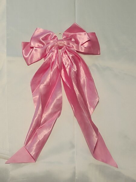 Large Pink Satin Bow