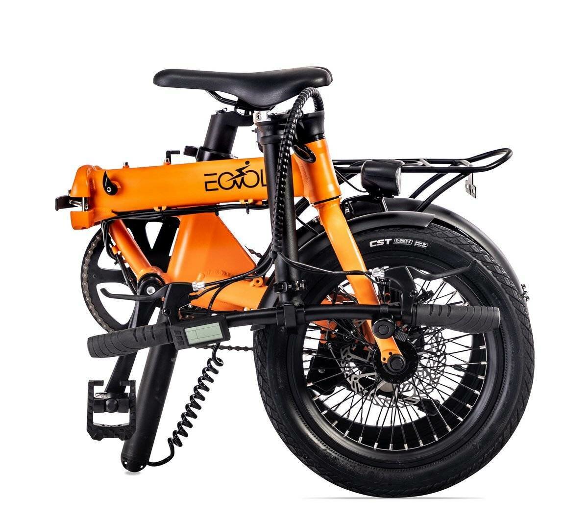 Vélo électrique pliant orange