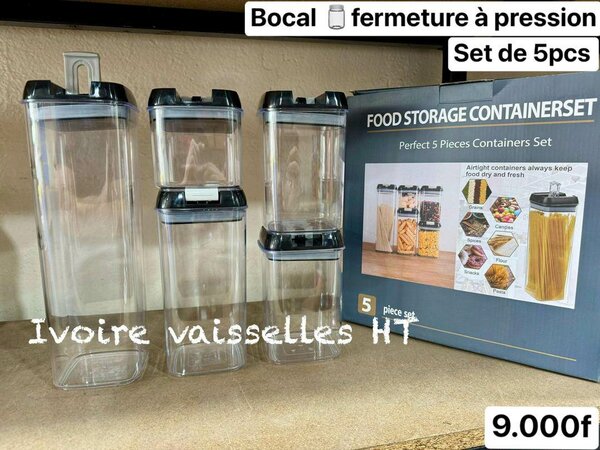 Bocal en plastic avec fermeture a pression