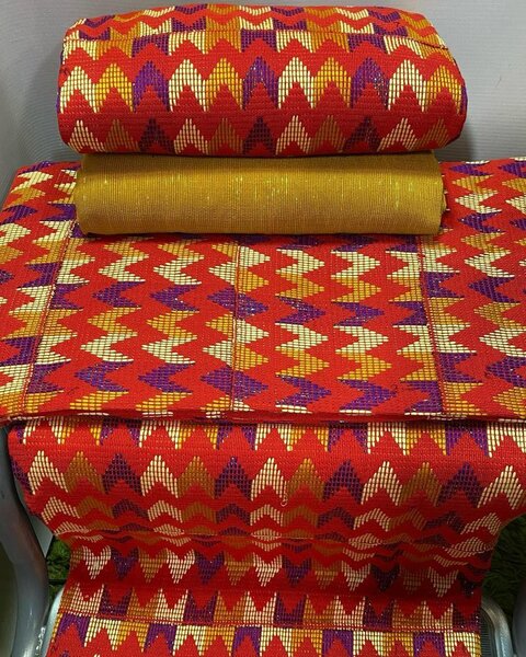 It is quality and heavy Kumasi made kente(made in Ghana)
