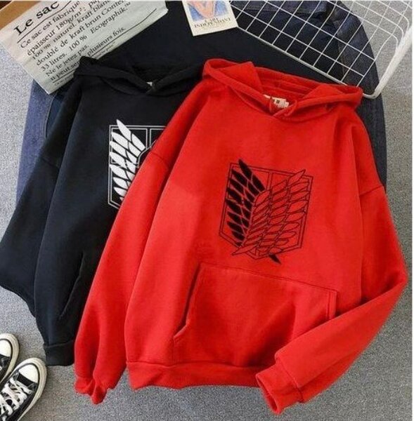 Sweat à capuche imprimé style manga