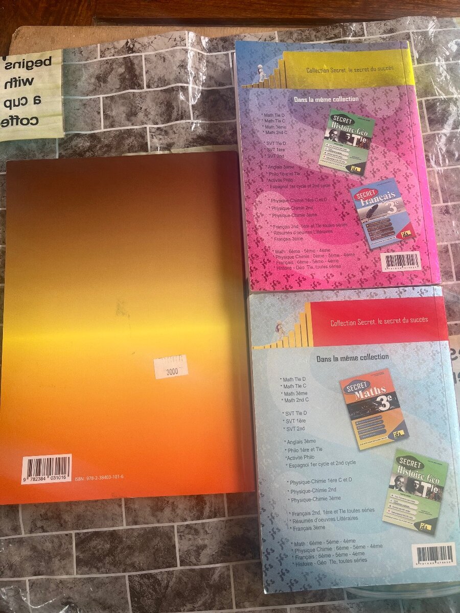 Cahiers d'Études Secondaires Tle