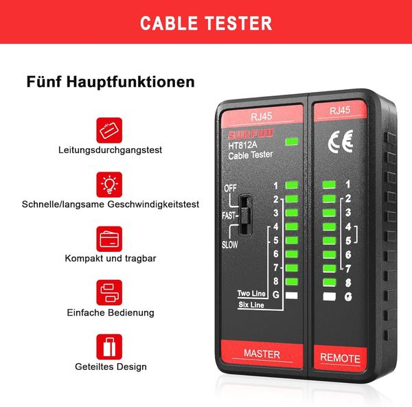 TESTEUR CÂBLE RÉSEAU RJ45