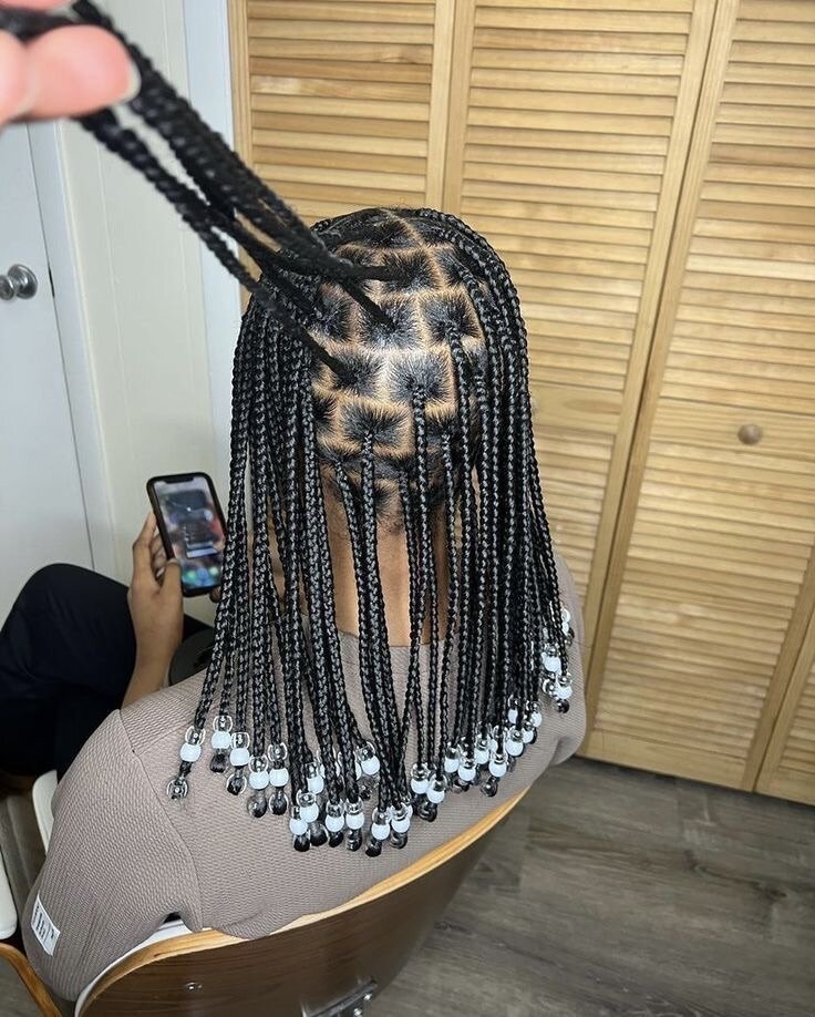 Tresses en Box Braids élégantes