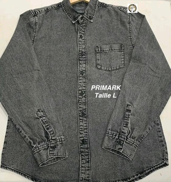 Veste en jean gris foncé Primark taille L
