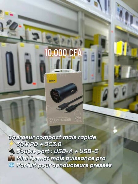 Chargeur voiture 30W USB-C