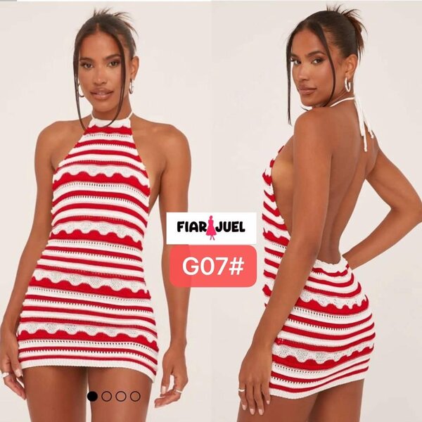 Robe crochet dos nu femme