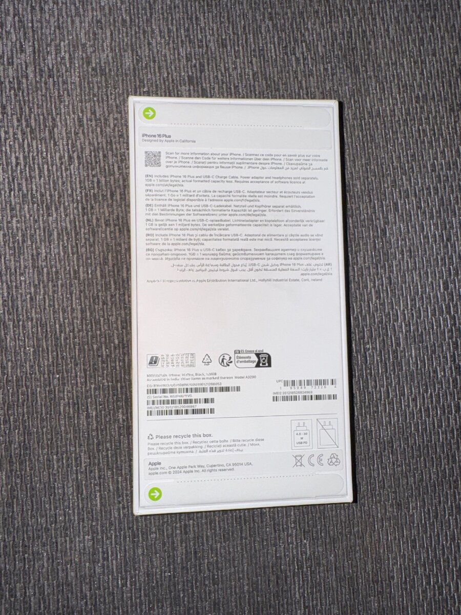 iPhone 16 Plus - 128 GB (Physical Sim/Unlock)