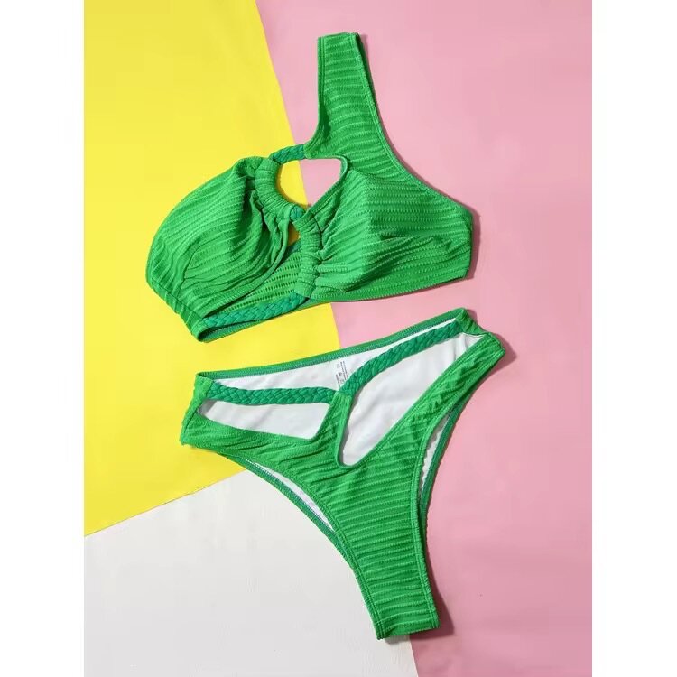 2pcs green bikini