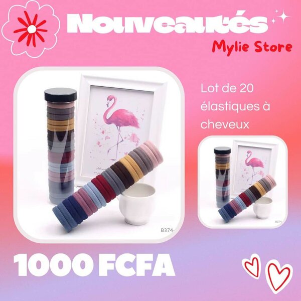 Lot 20 élastiques à cheveux
