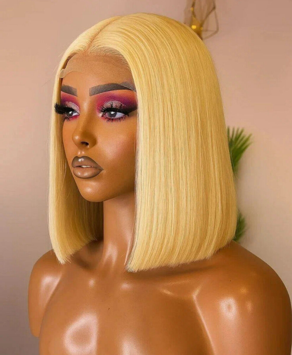 Perruque en dentelle longue et lisse