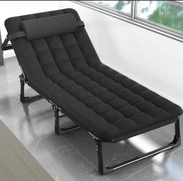 Lit pliant confortable noir