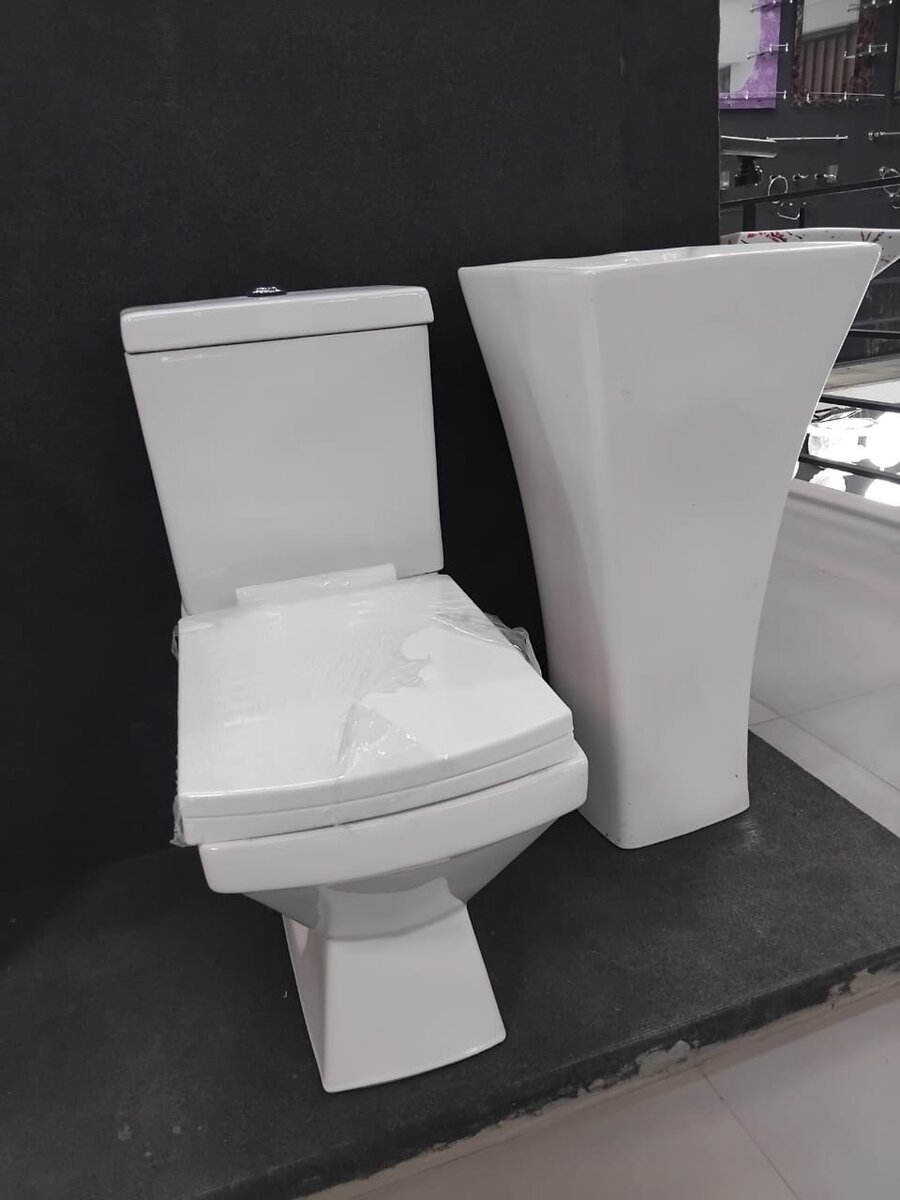 Élégant ensemble lavabo et toilette