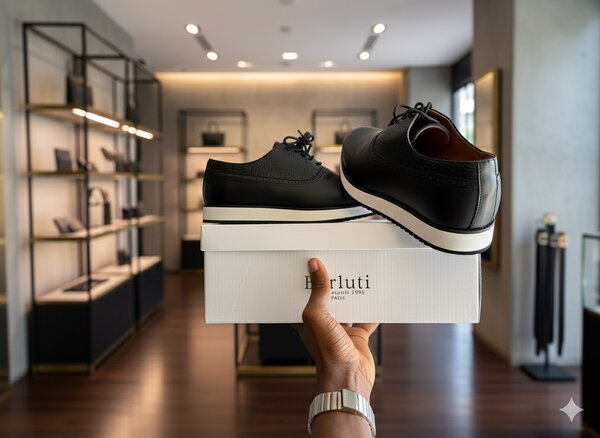 Chaussures en cuir noir élégantes