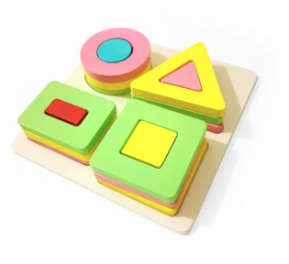 Wooden Shape Sorter Stacking, Toddler Geometric Stacker Toys Color Shape Recognition Sorting Building Block Board Puzzle Baby Early Learning Educational Toy