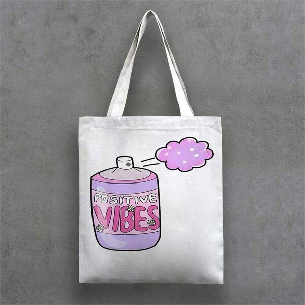 Sac en toile 'Positive Vibes'