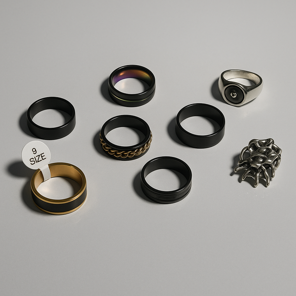 Bagues tendance en acier inoxydable