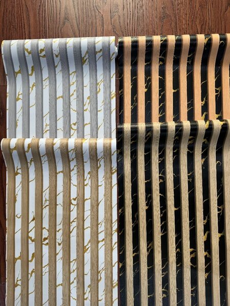 Papier peint marbré doré