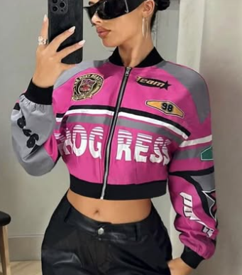 Motorcycle jacket pink