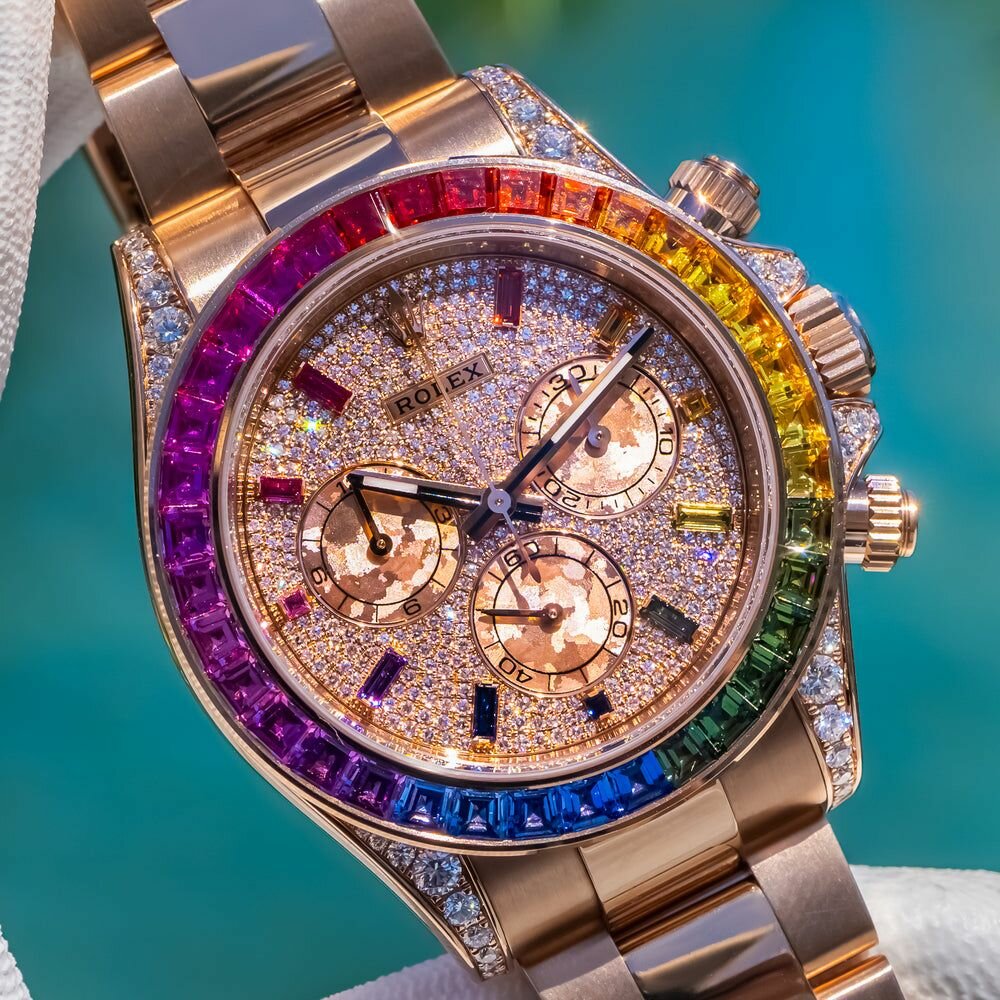 Montre ROLEX Arc-en-ciel