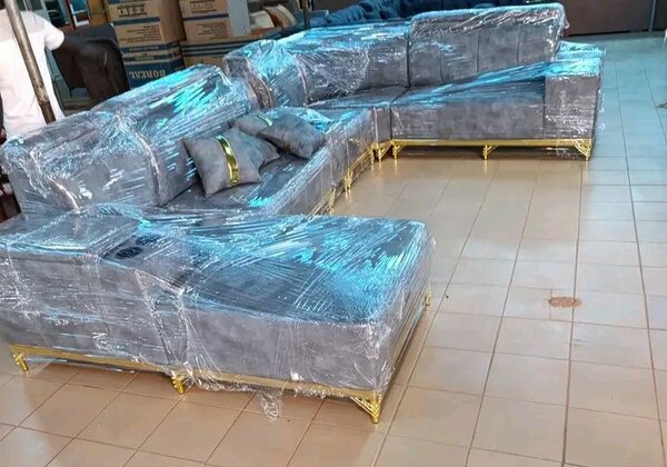 Canapé d'angle en velours moderne