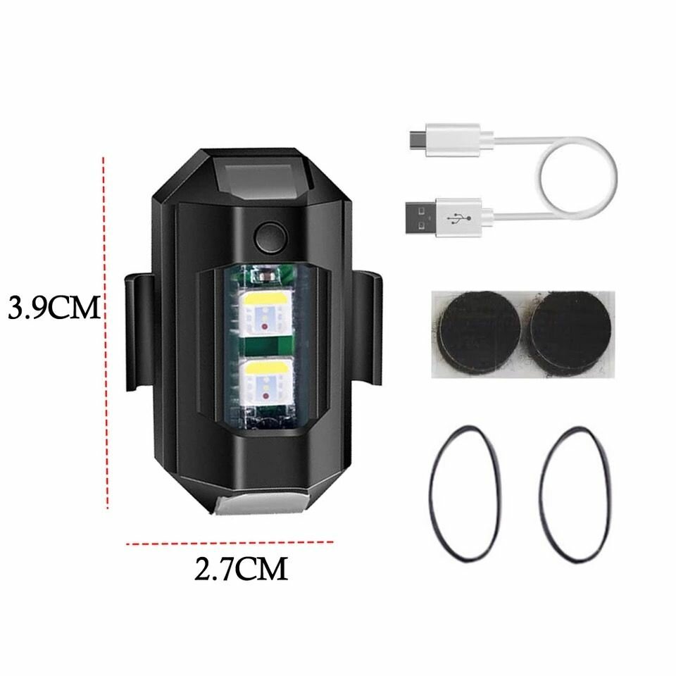 2 Pcs Universal Led Aircraft Strobe Lights Anti Collision Wa