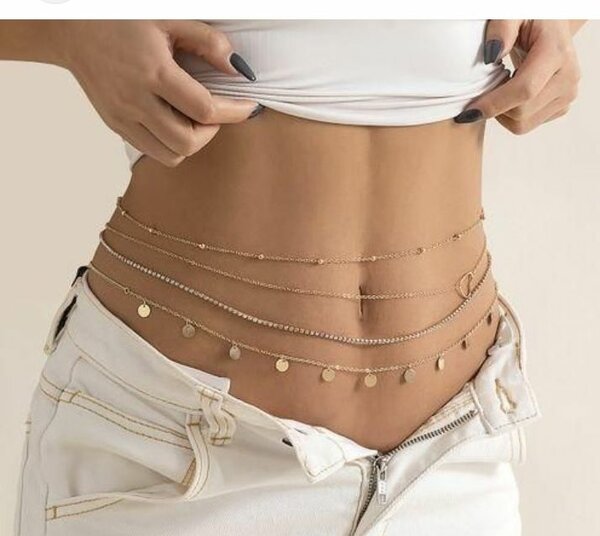 Chaîne de taille dorée tendance