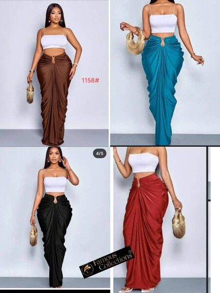 Jupe longue drapée élégante