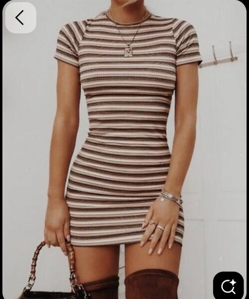 Robe rayée moulante chic