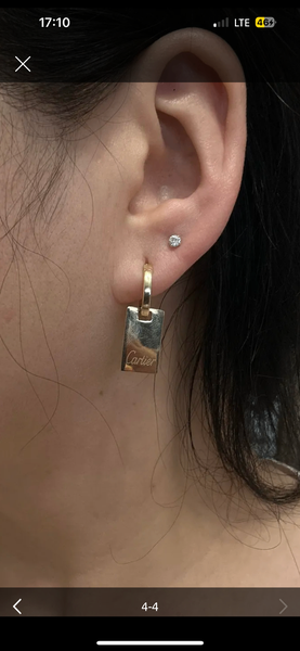 Серьги золотые Cartier Италия желтое 585 картье