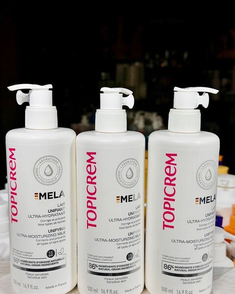 Topicrem mêla , lait unifiant