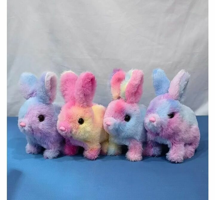 Peluches lapin multicolores