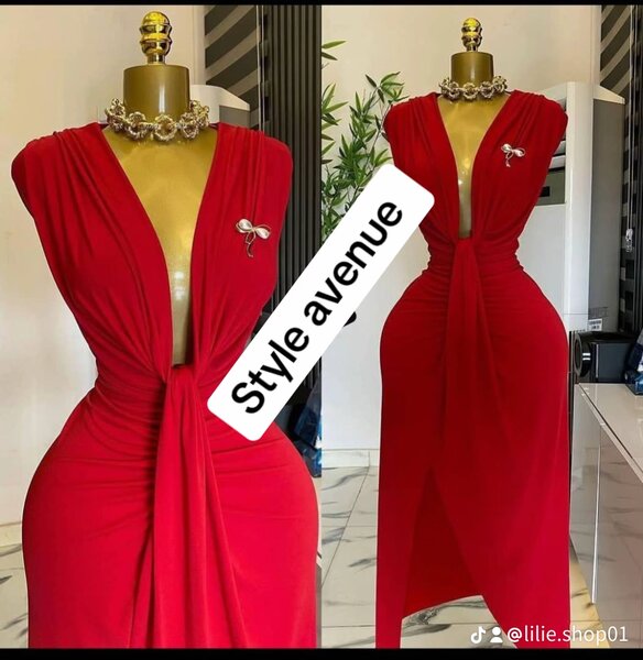 Robe longue élégante rouge