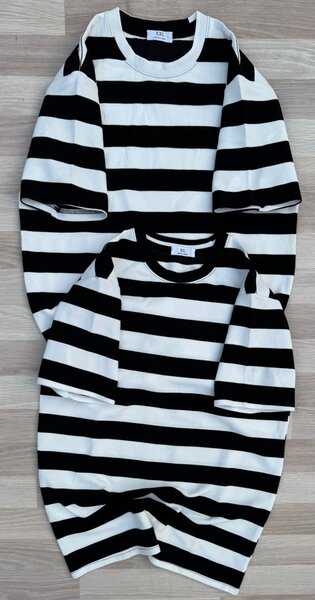 T-shirts rayés assortis