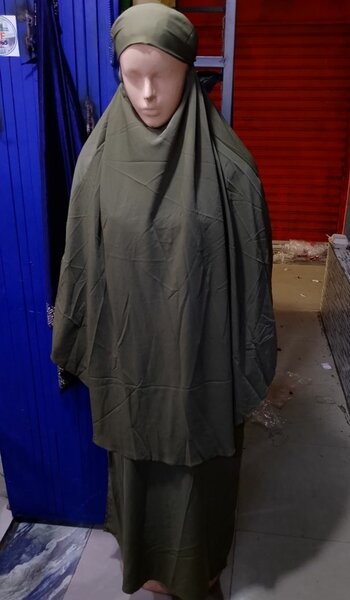 Jilbab ample vert élégant