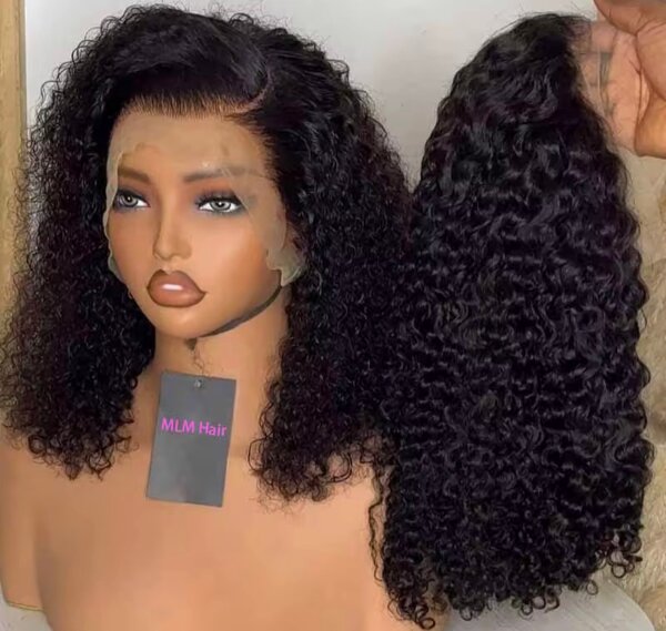 Perruque Bouclée Noir Naturel