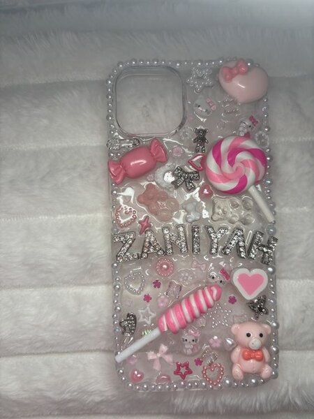 Étui de téléphone personnalisé rose