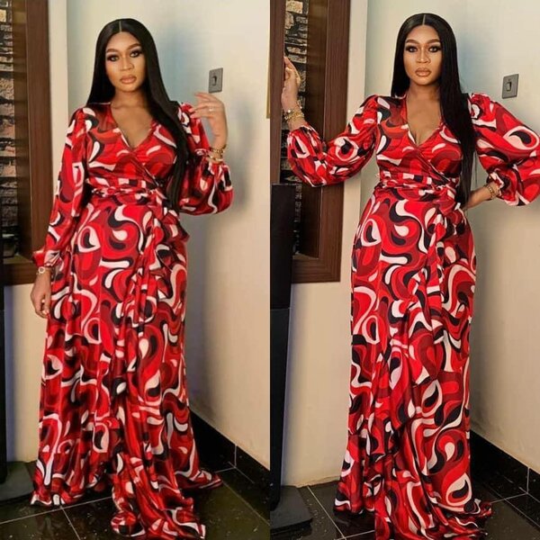 Robe longue imprimée glamour