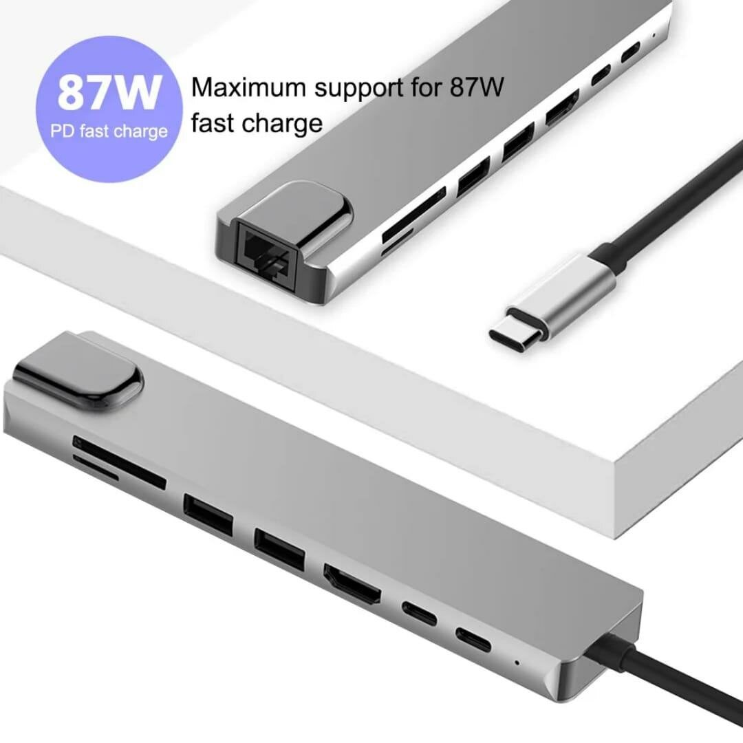Hub USB-C 8-en-1 Multiport