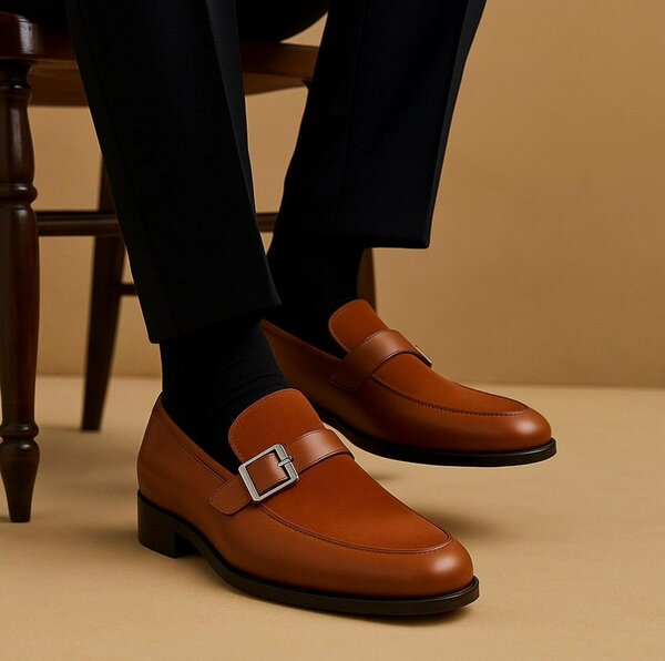 Mocassins cuir homme élégant