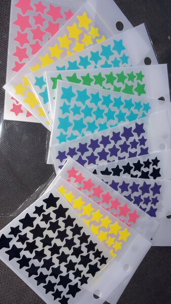 Stickers étoiles colorées