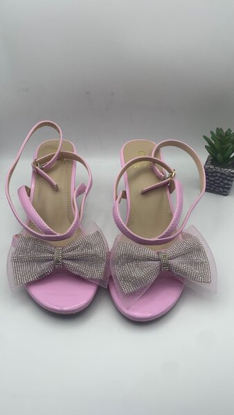Ankle strap Bow tie Heels available in Lilac