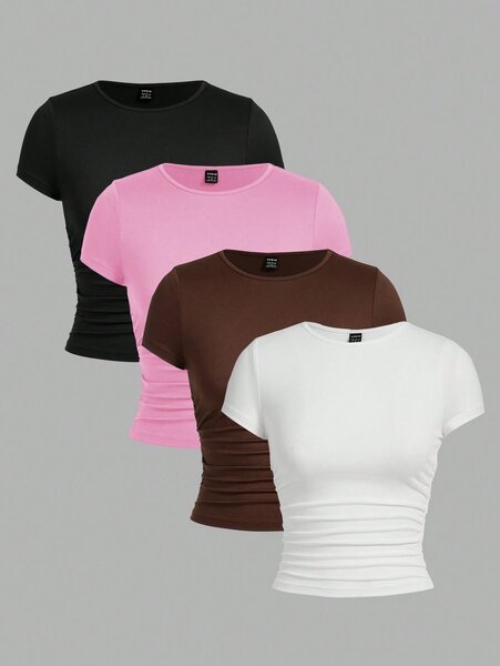 Lot de t-shirts basiques femme