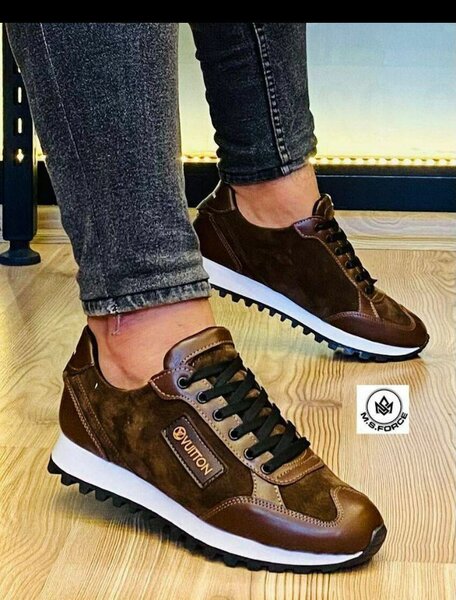 Chaussures homme en cuir marron