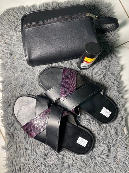 Sandales noire bride croisées