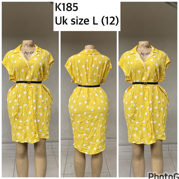 dress yellow polka dots