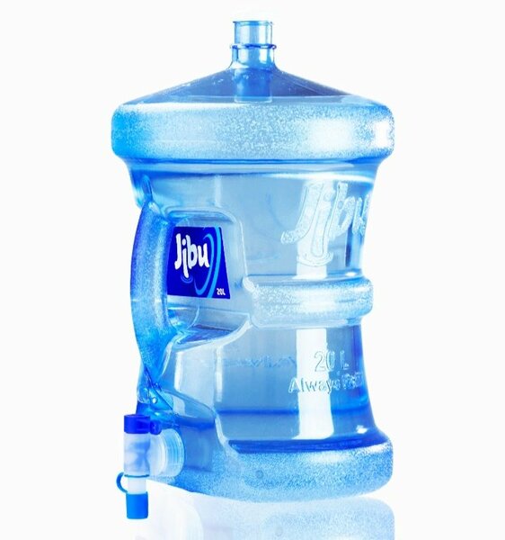 Purified water in dispenser bottles