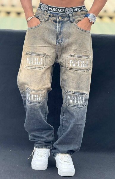 Jeans délavés tendance hommes