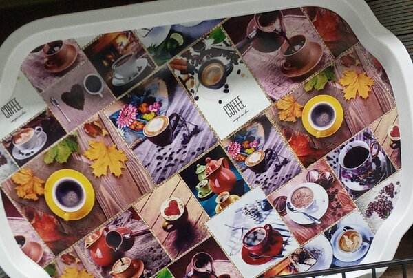 Plateau rectangulaire café